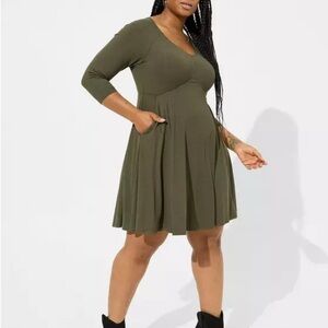 NWT Torrid mini foxy rib fit and flare dress, size 2